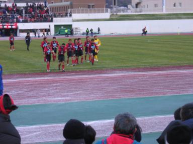 天皇杯　二回戦　VS 静岡産業大試合終了　3-2   2003年12月7日