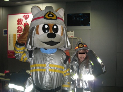 札幌市消防局のブースにて